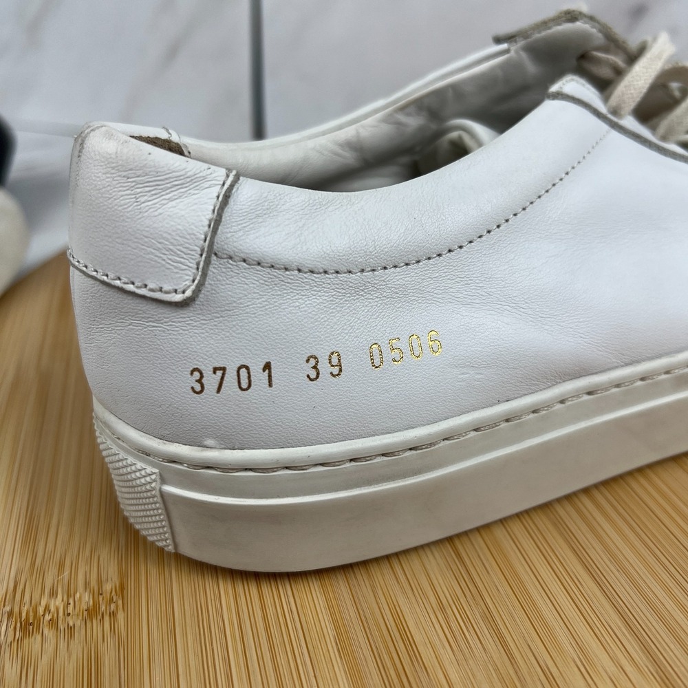 Common Projects Achilles Low Womens Size 9 [EU 39] White Leather Sneakers Shoes - Picture 13 of 13